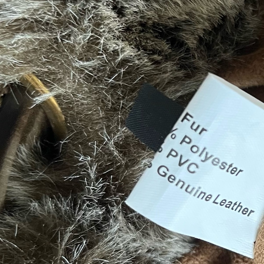 HOBO INTERNATIONAL DRESSED TO CHILL FAUX FUR BAG MODERN CHIC BOHO TRENDY - Picture 6 of 11